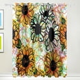 thumbnail image 1 of Coolnut Sunflower Flowers Floral Blackout Curtain for Bedroom, 2 Panels Thermal Insulated Blackout Drapes Long Darkening Curtains with Grommets for Living Room 55 x 72 Inch, 1 of 5