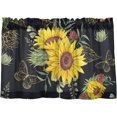 thumbnail image 1 of Coolnut Sunflower Kitchen Curtains 2 Panels, UV Protected Tier Curtains Half Window Curtains for Guest Room Bathroom Sink Laundry Room Basement,24"x 27", 1 of 6