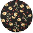 thumbnail image 1 of Coolnut Sunflower Round Placemats Waterproof Non-Slip Washable Place Mats Polyester Table Mats Set of 1 Heat Resistant for Home Kitchen Holiday Party Home Decor Gifts, 1 of 7