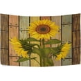 thumbnail image 1 of Coolnut Sunflowers on Wooden Board Tapestry Aesthetic Tapestry Wall Hanging 60" x 40" Inches Home Decor Gifts, 1 of 6