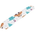 thumbnail image 1 of Coolnut Table Runner 13"x90", Cute Deer Animals Trees Washable Table Cloth Runner for Holiday Home Wedding Table Top Decoration, 1 of 5