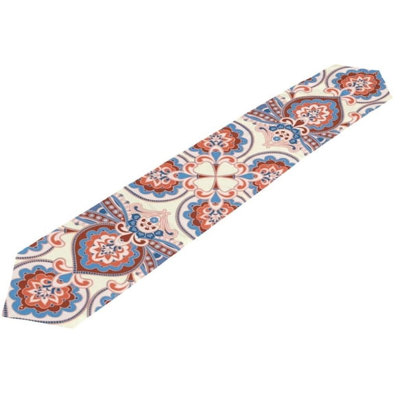 Coolnut Table Runner 13"x90", Ethnic Floral Washable Table Cloth Runner for Holiday Home Wedding Table Top Decoration