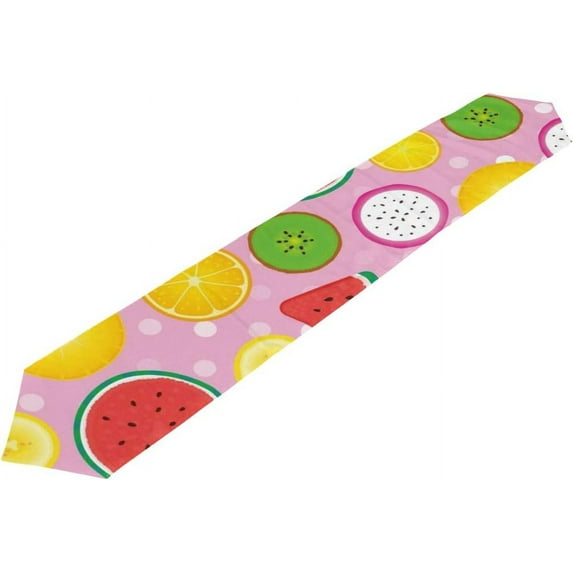 Coolnut Table Runner 13"x90", Fresh Fruits Washable Table Cloth Runner for Holiday Home Wedding Table Top Decoration