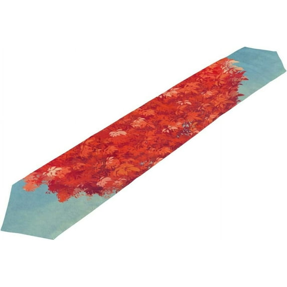 Coolnut Table Runner 13"x90", Tree of Hearts in Field Washable Table Cloth Runner for Holiday Home Wedding Table Top Decoration