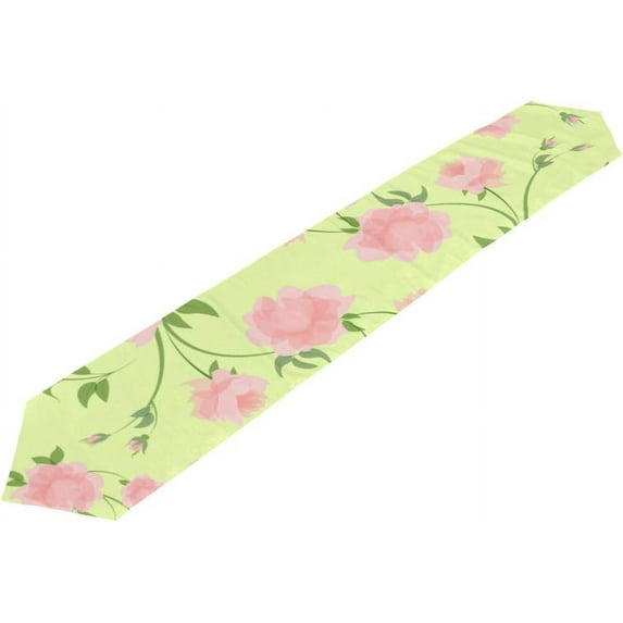 Coolnut Table Runner 13"x90", Wedding Flowers Washable Table Cloth Runner for Holiday Home Wedding Table Top Decoration