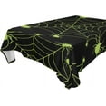 thumbnail image 1 of Coolnut Tablecloth Halloween Green Spider Web Modern Table Cover for Home Decoration Spill Proof Cloth Washable for Dinner Picnic 60"x 60", 1 of 6