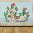thumbnail image 1 of Coolnut Tapestry Wall Hanging Funny Alpaca Llama Cactus Tapestry Polyester Tapestry Bright Wall Art Wall Blanket Wall Decor for Bedroom Living Room Dorm Decor（80 x 60 inch） Home Decor Gifts, 1 of 7