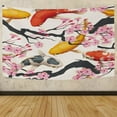 thumbnail image 1 of Coolnut Tapestry Wall Hanging Koi Fish Tapestry Polyester Tapestry Bright Wall Art Wall Blanket Wall Decor for Bedroom Living Room Dorm Decor（60 x 51 inch） Home Decor Gifts, 1 of 7