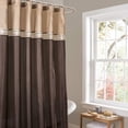 thumbnail image 1 of Coolnut Terra Color Block Shower Curtain Fabric Striped Neutral Bathroom, 72 by 72-Inch, Brown & Beige Home Decor, 1 of 4