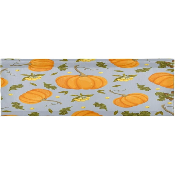 Coolnut Thanksgiving Day Halloween Pumpkin Valance Curtains for Kitchen or Bathroom,Valances Window Treatment Rod Pocket Drape 54x18inch Light Filtering Living Room Bedroom Decor252