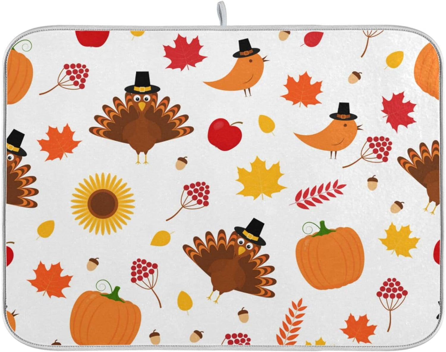 Coolnut Thanksgiving Turkey Dish Drying Mat Absorbent Reversible Drying