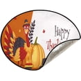 thumbnail image 1 of Coolnut Thanksgiving Turkey Pumpkin Christmas Tree Mats Waterproof Tree Skirt, Fall Harvest Maple Leaves Xmas Tree Stand Tray Mat Floor Protector Pad for Holiday Party Decoration, 28.3", 1 of 6
