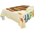 thumbnail image 1 of Coolnut Thanksgiving Turkey Tablecloth, Waterproof Washable Polyester Square Table Cover, Durable Tablecloth for Kitchen Dining Table Party Decor, 54"x54", 1 of 7