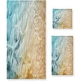 thumbnail image 1 of Coolnut Towel Set of 3, Summer Beach Starfish Seashell 1 Bath Towel, 1 Towel, 1 Small Square Towel, Strong Soft and Compact Absorbent Yoga Gym Hotel Excellent Choice. Washcloth Gift, 1 of 7