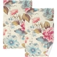 thumbnail image 1 of Coolnut Towels Set of 2 Retro Floral Pattern Print for Bathroom Kitchen Travel 16×28 inch, Cotton Bath Towels Lightweight Quickdry for Bathroom Ktichen Travel SPA Gym, 1 of 6