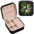 thumbnail image 1 of Coolnut Travel Jewelry Box Toucan PU Leather Jewelry case Small Portable Jewelry Organizer Box for Rings Earrings Necklaces Bracelets(Black) Women Gifts, 1 of 7