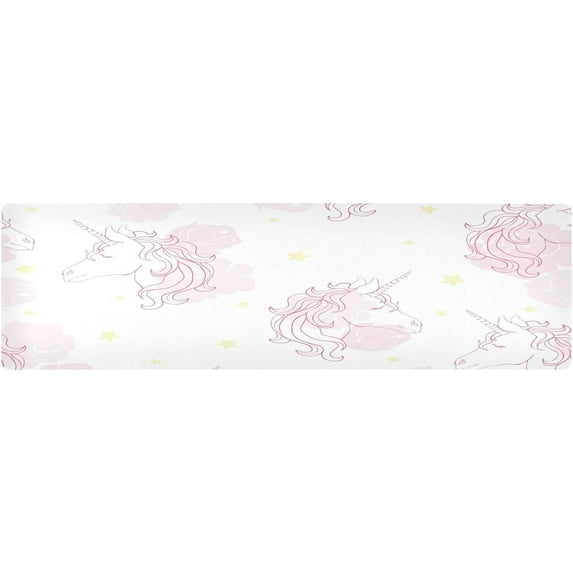 Coolnut Trivet Table Runner 39.4" x 11.8", Heat Resistant Waterproof Table Decorative Hot Plates Mat Table Protector for Hot Dishes and Pots,Unicorn Pattern