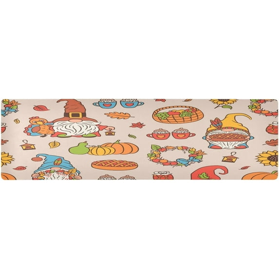 Coolnut Trivet Table Runner 39.4" x 11.8", Heat Resistant Waterproof Table Decorative Hot Plates Mat Table Protector for Hot Dishes and Pots,Thanksgiving Gnome
