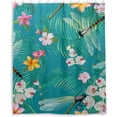 thumbnail image 1 of Coolnut Tropical Floral Dragonflies Bathroom Waterproof Shower Curtain Set Bathtub Curtain with 12 Hooks for Bathroom Decor,Hotel,Room,60x72Inch, 1 of 6