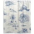 thumbnail image 1 of Coolnut Tropical Pattern Bathroom Waterproof Shower Curtain Set, 60"X72" Bathtub Curtain with 12 Hooks for Bathroom Decor,Hotel,Room, 1 of 6