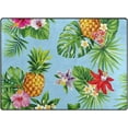thumbnail image 1 of Coolnut Tropical Pattern On Blue Lightweight Carpet Mats, 5'3" x 4' Area Soft Rugs, Floor Mat Rug Home Decoration for Kids Room Living Room, 63"x 48", 1 of 6