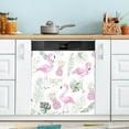 thumbnail image 1 of Coolnut Tropical Pink Flamingos Dishwasher Magnet Cover for The Front Door,Reusable Refrigerator Door Decor Magnet Sticker for Kitchen Home Decor 23" x 26", 1 of 6