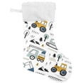 thumbnail image 1 of Coolnut Truck Tractor Christmas Stockings Christmas Presonalized Large Stocking Sock, Set of 1 Xmas Party Winter Decor Candy Bag Family Holiday Gift, 17.7 Inch, 1 of 7