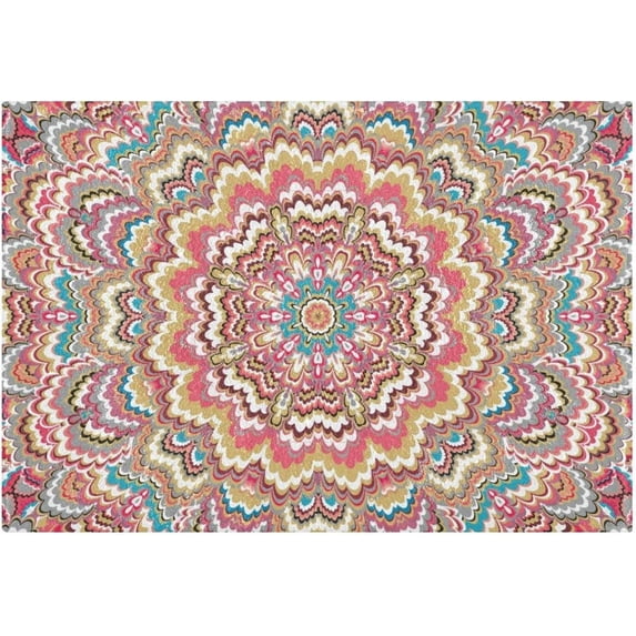 Coolnut Turkish Marble Pattern High Absorbent U-Shaped Contour Toilet Rugs Machine Washable,24"x20"