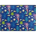 thumbnail image 1 of Coolnut Underwater Mermaids Fishes Lightweight Carpet Mats, 5'3" x 4' Area Soft Rugs, Floor Mat Rug Home Decoration for Kids Room Living Room, 63"x 48", 1 of 6