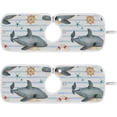 thumbnail image 1 of Coolnut Underwater World Shark 2PCS Faucet Absorbent Mat Kitchen Faucet Sink Splash Guard Microfiber Cloth Faucet Splash Catcher Water Absorbent Mat, Faucet Mat for Kitchen Sink 14x5in, 1 of 7