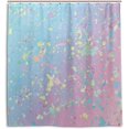 thumbnail image 1 of Coolnut Unicorn Rainbow Mesh Bath Shower Curtain Liners 66x72in 100% Polyester Waterproof with Curtain Hook, 1 of 5
