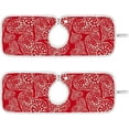 thumbnail image 1 of Coolnut Valentine Red Hearts 2PCS Kitchen Faucet Mat Bathroom Faucet Mat Sink Kitchen Faucet Sinkmat Faucet Splash Catcher Faucet Mat Dish Drying Mat Sink Mat for Kitchen Sink 30x5in, 1 of 7