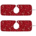 thumbnail image 1 of Coolnut Valentine Word Love Red 2PCS Kitchen Faucet Mats, Bathroom Faucet Mat Sink Kitchen Faucet Sinkmat Faucet Splash Catcher Faucet Mat Dish Drying Mat Sink Mat for Kitchen Sink 14x5in, 1 of 7
