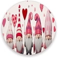 thumbnail image 1 of Coolnut Valentine's Day Gnome Coaster, Drinks Round Absorbent Stone Set with Ceramic Stone and Cork Base, Tabletop Protection Mats and Cups Place for 2PCS Home Decor, 1 of 6