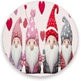 thumbnail image 1 of Coolnut Valentine's Day Gnome Coaster, Drinks Round Absorbent Stone Set with Ceramic Stone and Cork Base, Tabletop Protection Mats and Cups Place for 4PCS Home Decor, 1 of 6
