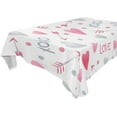 thumbnail image 1 of Coolnut Valentine's Day Heart Rectangle Tablecloth, Waterproof Washable Polyester Table Cover for Kitchen Dinner Party, 54 x 72 Inch House Decor, 1 of 7