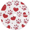 thumbnail image 1 of Coolnut Valentine's Day Hearts Christmas Tree Skirt Home Decoration Large Round Christmas Tree Skirt for Holiday Party Home Christmas Day Ornaments,35.4", 1 of 6