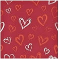 thumbnail image 1 of Coolnut Valentine's Day Love Heart Cloth Napkins Set of 1, Oversized Washable Reusable Polyester Dinner Table Napkins for Family, Restaurant, Party Decor, 20 x 20 Inch, 1 of 7