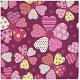thumbnail image 1 of Coolnut Valentine's Day Love Heart Cloth Napkins Set of 4, Oversized Washable Reusable Polyester Dinner Table Napkins for Family, Restaurant, Party Decor, 20 x 20 Inch, 1 of 7