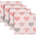 thumbnail image 1 of Coolnut Valentine's Day Love Heart Cloth Napkins Set of 6, Reusable Washable Polyester Dinner Table Napkins for Family, Weddings, Parties, Home Decor, 20 x 20 Inch Washcloth Gift, 1 of 7