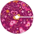 thumbnail image 1 of Coolnut Valentine's&nbsp;Day Love Heart&nbsp;Tree&nbsp;Skirt Double&nbsp;Layers Xmas Tree Skirts, Valentine's&nbsp;Day Holiday Party Indoor Outdoor Home Office Ornaments, 48", 1 of 6