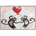 thumbnail image 1 of Coolnut Valentines Beautiful Cats Area Rug Pad - 3x2ft - 100% Light Weight Polyester Fabric for Living - Bedroom, 1 of 6