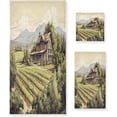 thumbnail image 1 of Coolnut Village Path Bathroom Towel Set of 3 with Hand Towel, Wash Cloths & Bath Towel, Extra Aborbent Soft Towels Set Decor for Bathing Home Shower Wash cloth, 1 of 7