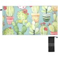 thumbnail image 1 of Coolnut Vintage Cactus Beach Towel Fast Drying Camping Towels Sand Free Beach Blanket Soft Absorbent Travel Sport Towel for Gym Bath Shower Swimming 31" x 71" Washcloth Gift, 1 of 7