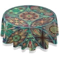 thumbnail image 1 of Coolnut Vintage Mandala Elements Round Tablecloth 60In,Table Cover Water Resistant Spill Proof Large Table Cover for Indoor & Outdoor Family Gathering Dinner, Hotel, BBQ, 1 of 7