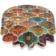 thumbnail image 1 of Coolnut Vintage Mandala Elements Round Tablecloth 60In,Waterproof Round Table Cloths with Umbrella Hole and Zipper,Party Patio Table Covers for Outdoor Backyard /BBQ/Picnic, 1 of 7