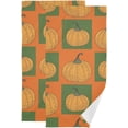 thumbnail image 1 of Coolnut Vintage Pumpkins Pattern Hand Towels 2 PCS, Ultra Soft and Highly Absorbent, Retro Autumn Fall Decorative Fingertip Towel for Home, Bathroom, Kitchen, 28.3"x14.4", 1 of 4