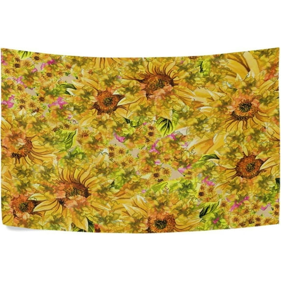 Coolnut Vintage Sunflower Tapestry Aesthetic Tapestry Wall Hanging 90" x 60" Inches Home Decor Gifts