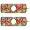 thumbnail image 1 of Coolnut Vintage Watermelon Sink Splash Guard for Faucet 2 Packs Faucet Absorbent Mats, Summer Watercolor Faucet Handle Drip Catcher Quickly Drying Mat for Kitchen Counter Bathroom, 23.6"x5.5", 1 of 7