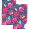 thumbnail image 1 of Coolnut Vivid Red Fruit Bath Towels Set 16×28 inches, Cotton Face Towel Water Absorbent Lightweight Quickdry Hand Towels for Bathroom Ktichen Travel Gym, 1 of 6